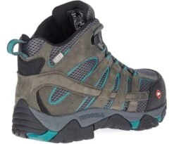 Merrell Boots: Women's J42076 Pewter Teal Moab Vertex Mid Composite Toe Waterproof Work Boot -Fashion Clothing Store j42076 1