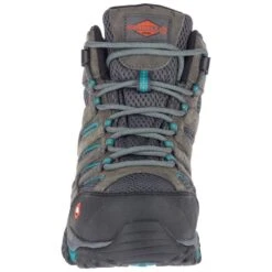 Merrell Boots: Women's J42076 Pewter Teal Moab Vertex Mid Composite Toe Waterproof Work Boot -Fashion Clothing Store j42076 2