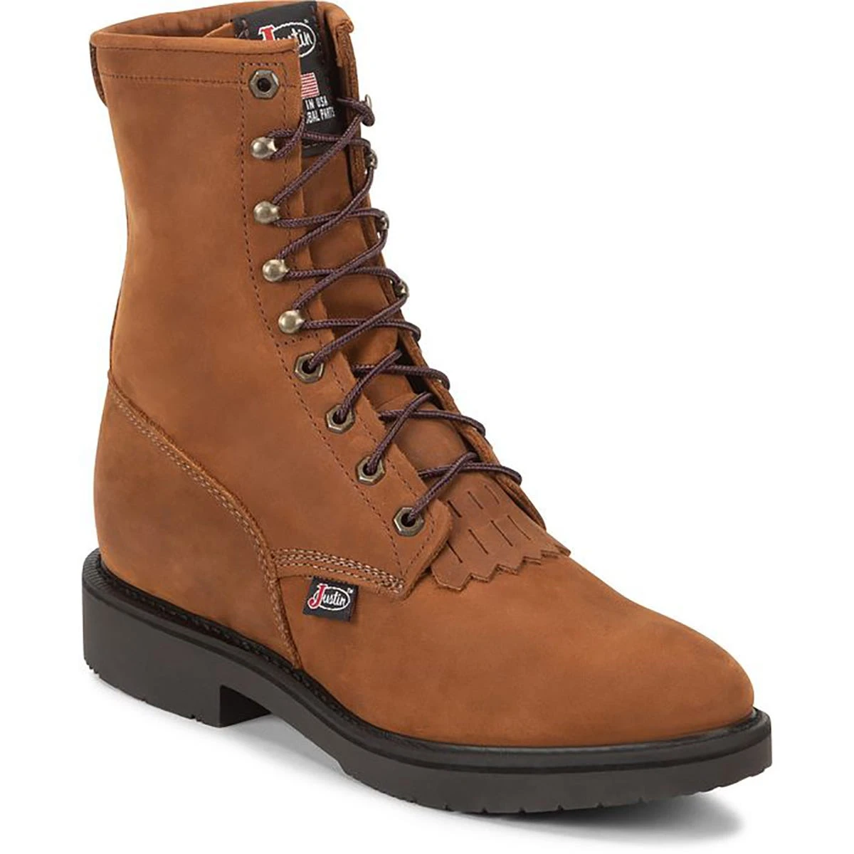 Justin Boots: Men's 760 USA Made 8 Inch EH Work Boots 1 Justin Boots: Men's 760 USA Made 8 Inch EH Work Boots