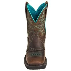 Justin Boots: Women's GY9624 8-Inch Mandra Chocolate Brown Cowboy Boots -Fashion Clothing Store justin l9624 f 01