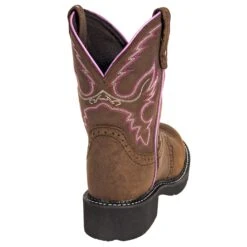 Justin Boots: Women's GY9903 Brown 8-Inch General Toe Gemma Cowboy Boots -Fashion Clothing Store justin l9903 b 01