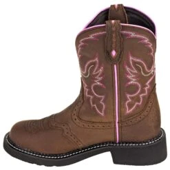 Justin Boots: Women's GY9903 Brown 8-Inch General Toe Gemma Cowboy Boots -Fashion Clothing Store justin l9903 i 01
