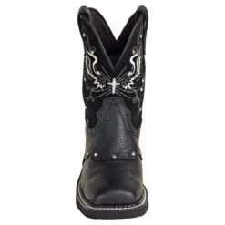 Justin Boots: Women's GY9977 Black Rhinestone Mandra 8-Inch Cowboy Boots -Fashion Clothing Store justin l9977 f 01