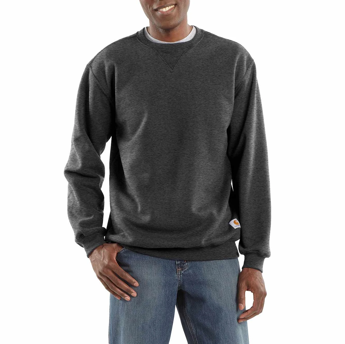 Carhartt Sweatshirt: Men's 104165 026 Carbon Heather Heavyweight Crewneck Paxton 1 Carhartt Sweatshirt: Men's 104165 026 Carbon Heather Heavyweight Crewneck Paxton