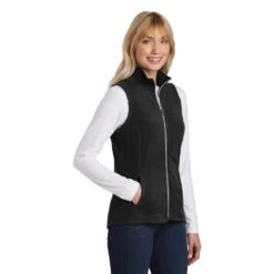 Port Authority Vest: Women's L226BLK Black Microfleece Vest