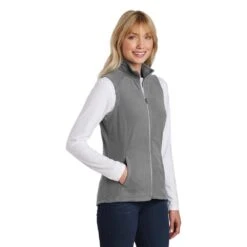 Port Authority Vest: Women's L226PG Pearl Grey Microfleece Vest