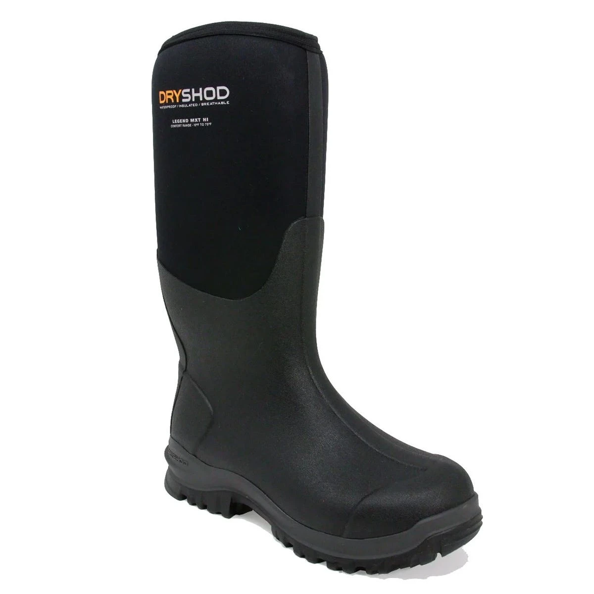 DryShod Boots: Men's LGX-MH-BK Black Legend Hi Calf Waterproof Adventure Boot 1 DryShod Boots: Men's LGX-MH-BK Black Legend Hi Calf Waterproof Adventure Boot