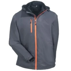 Port Authority Jackets: Men's Waterproof Hooded 3-In-1 Vortex Jacket J332 MAG -Fashion Clothing Store port authority j332 f 01