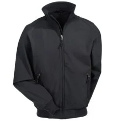 Port Authority Jackets: Men's J337 BLK Waterproof Black Soft Shell Bomber Jacket -Fashion Clothing Store port authority j337 blk f 01