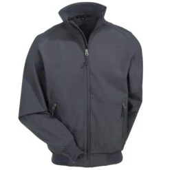Port Authority Jackets: Men's J337 BGY Water-Resistant Battleship Grey Soft Shell Bomber Jacket 6 Port Authority Jackets: Men's J337 BGY Water-Resistant Battleship Grey Soft Shell Bomber Jacket -Fashion Clothing Store port authority j337 f 01