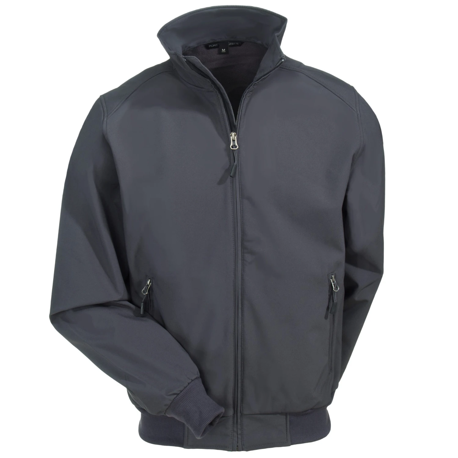 Port Authority Jackets: Men's J337 BGY Water-Resistant Battleship Grey Soft Shell Bomber Jacket 3 Port Authority Jackets: Men's J337 BGY Water-Resistant Battleship Grey Soft Shell Bomber Jacket - Image 3