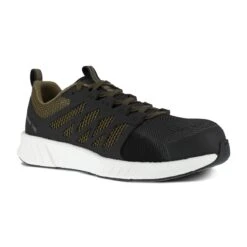 Reebok Shoes: Men's RB4313 Black Fusion Flexweave SD Composite Toe Slip Resistant Athletic Shoe