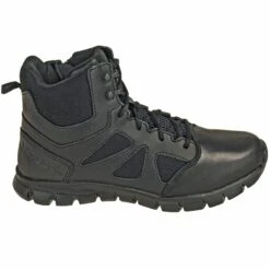 Reebok Boots: Men's 6-Inch RB8605 EH Black Sublite Cushion Side Zip Tactical Boots -Fashion Clothing Store reebok rb8605 o 01