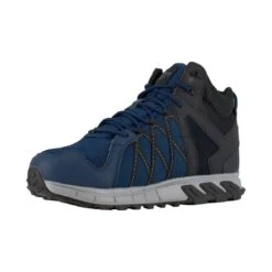 Reebok Shoes: Men's RB3400 Black And Navy EH Alloy Toe Athletic Mid Shoes -Fashion Clothing Store reebok rb3400 trailgrip work 03