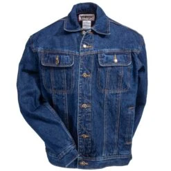 Wrangler Jackets: Men's Rugged Wear RJK32 AN Flannel Lined Denim Jacket -Fashion Clothing Store rjk32an 1