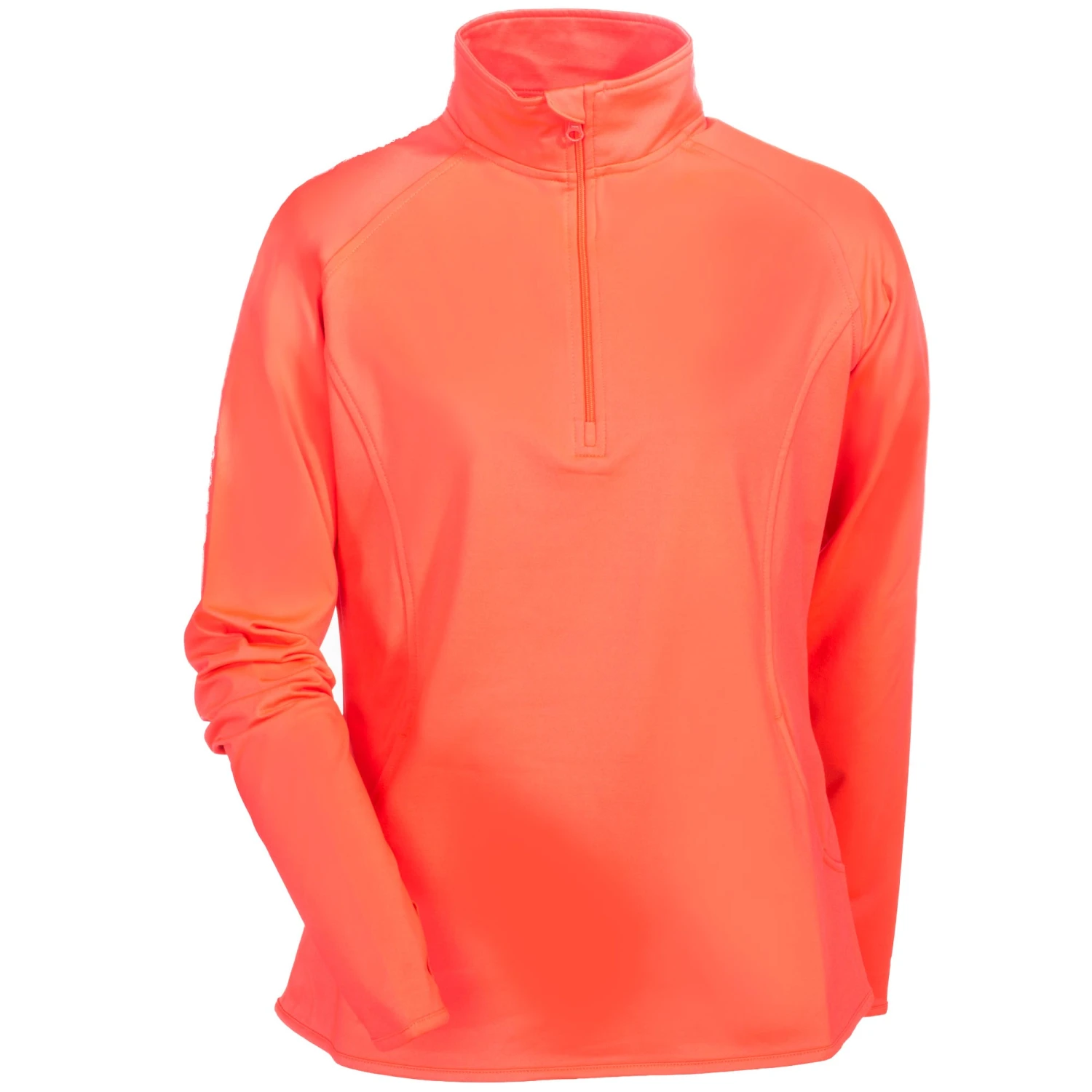 Sport-Tek Sweatshirts: Women's LST850 HTC Sport-Wick Hot Coral 1/2 Zip Pullover Sweatshirt 3 Sport-Tek Sweatshirts: Women's LST850 HTC Sport-Wick Hot Coral 1/2 Zip Pullover Sweatshirt - Image 3