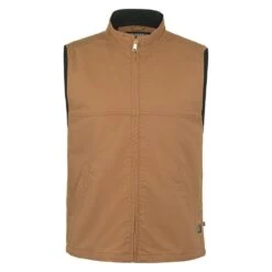 Wolverine Vests: W1207560 200 Brown FR Canvas Vest