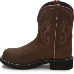 Justin Boots: Women's GY9980 Aged Bark With Diamond Cut Steel Toe Boots -Fashion Clothing Store wkl9980 617x563 instep