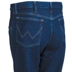 Wrangler Jeans: Men's Antique Navy 35001 AN Rugged Wear Relaxed Fit Work Jeans -Fashion Clothing Store wrangler 35001an l 01