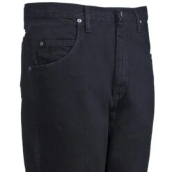 Wrangler Jeans: Men's Black 35002 OB Rugged Wear Relaxed Fit Jeans