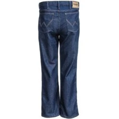 Wrangler Jeans: Men’s Blue Denim 39055 PS Rugged Wear Regular Fit Stretch Jeans -Fashion Clothing Store wrangler 39055ps b 01